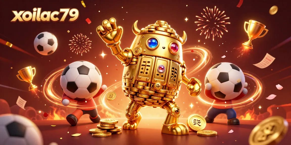 Bet on exciting moments with xoilac79, featuring a vibrant 3D sports betting scene.
