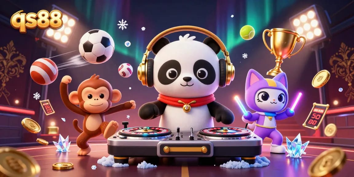 Experience the excitement of qs88 with vibrant characters immersing in casino fun while placing bets.