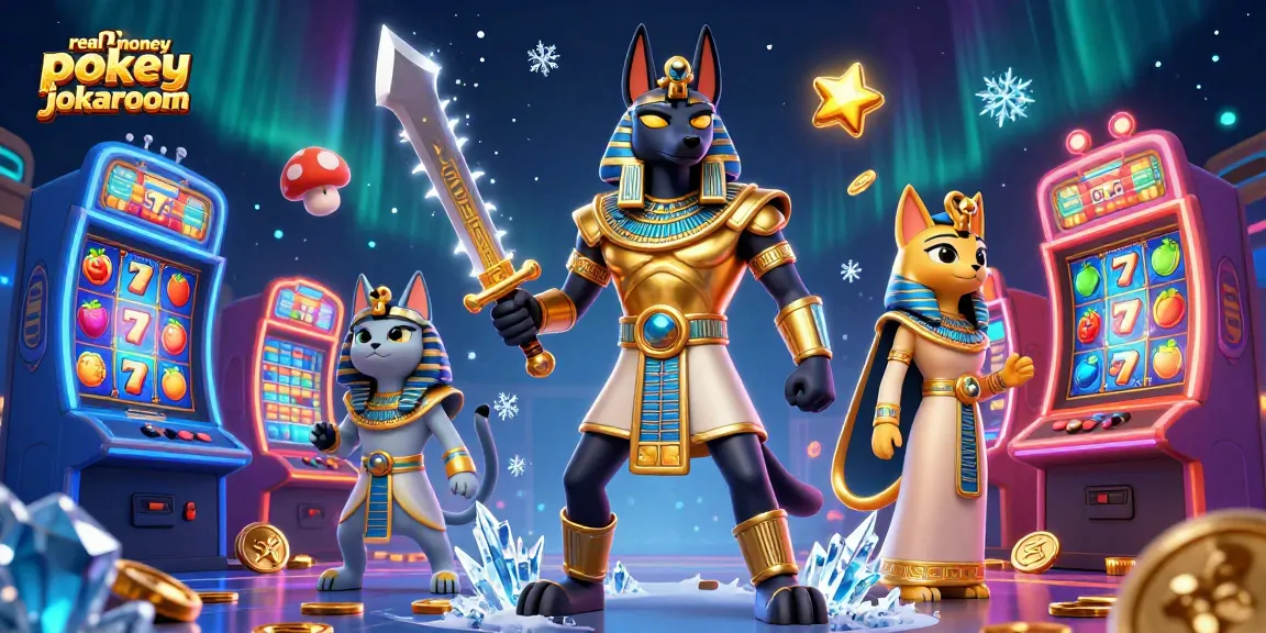 Engage with real money pokies jokaroom as Anubis and Bastet explore a vibrant slot gaming world.