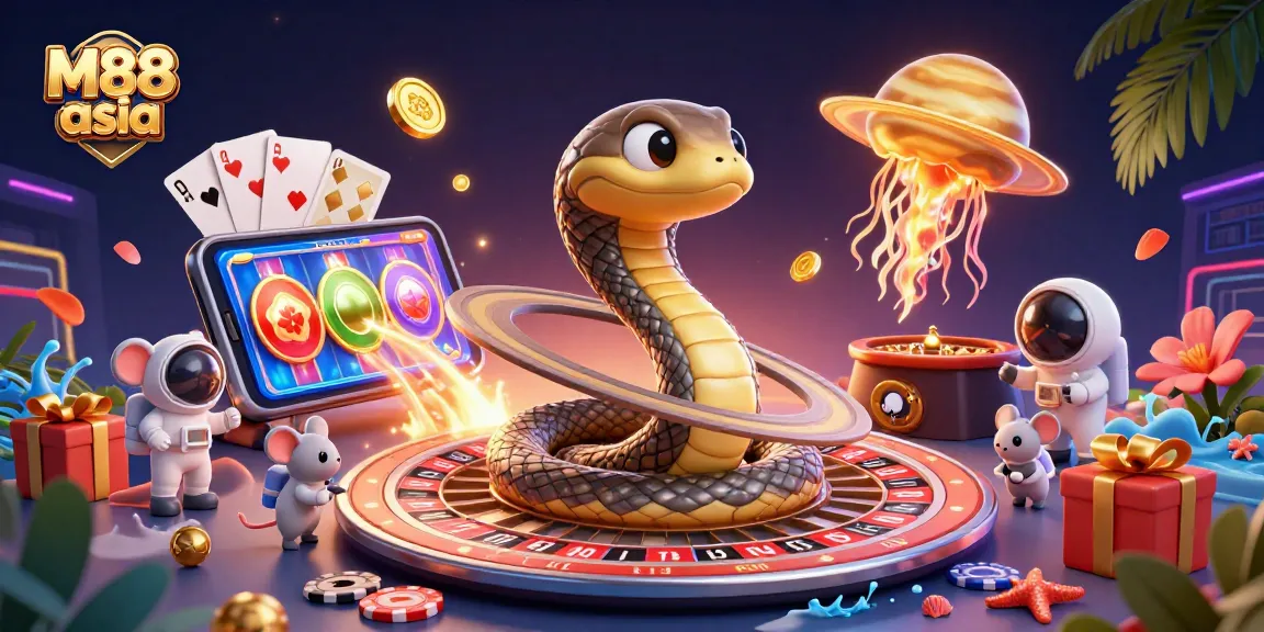 Experience vibrant gaming excitement at M88 asia with astronauts betting on cosmic roulette.