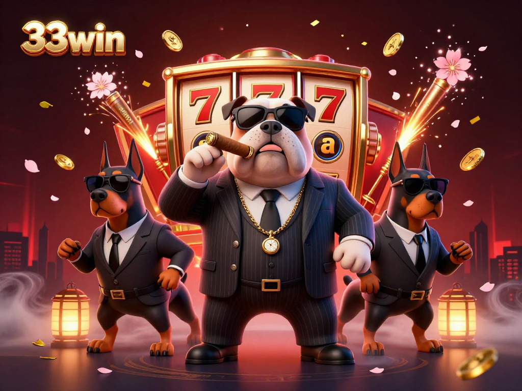Experience the thrill of 33win casino gaming with vibrant characters and dynamic slot elements.