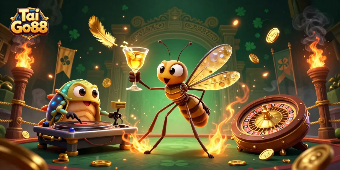 Engage with exciting gaming experiences at Tai Go88, featuring vibrant 3D characters and casino elements.