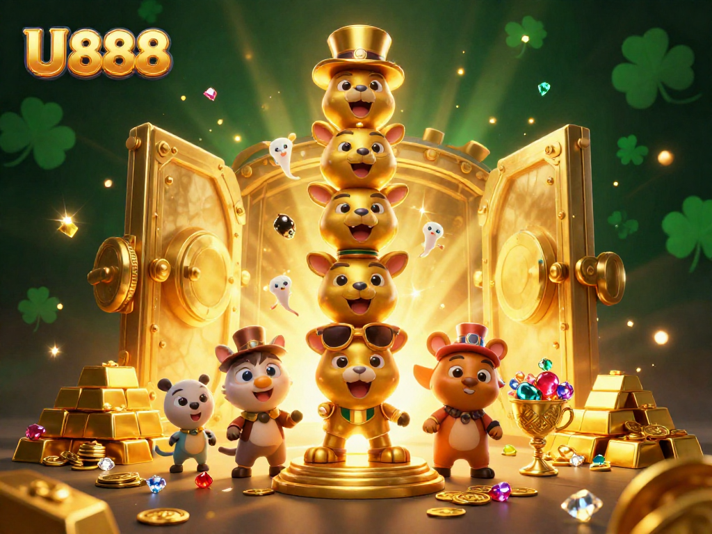 Engage with U 888 and win big at the casino as you bask in the golden glow of riches and animated characters.