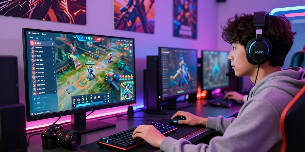 Engaged player at XX88 gaming desk with vibrant interface and accessories