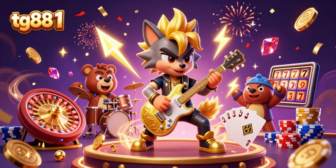 Experience thrilling gameplay at tg88 1 with dynamic casino action, golden coins, and vibrant characters!