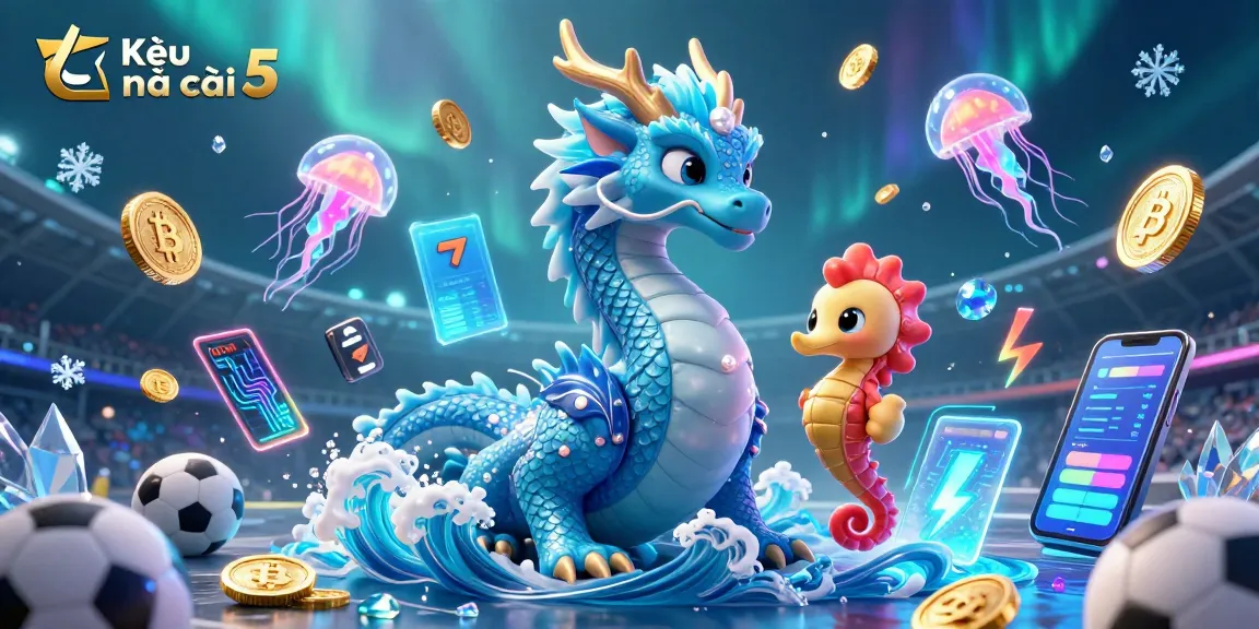 Engage with Kèo nhà cái 5 through a vibrant sports betting scene featuring dramatic 3D characters and dynamic elements.
