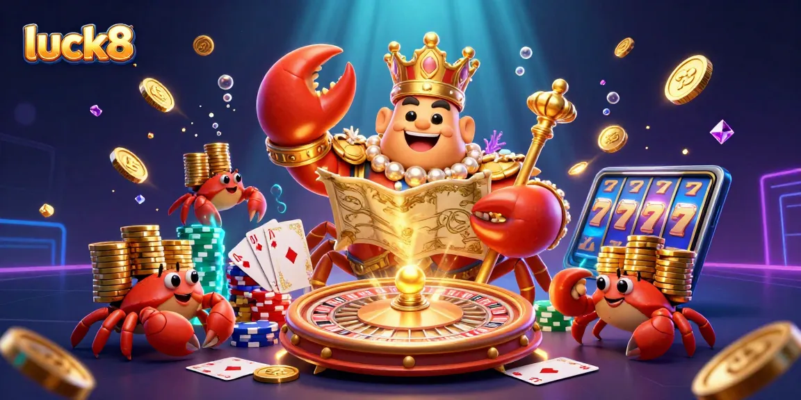 Engage in thrilling luck8 casino action featuring golden crab emperor in a vibrant scene