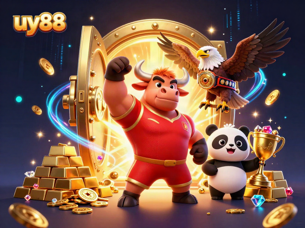 Win big with uy88 in a vibrant and dynamic casino scene showcasing victory and celebration.