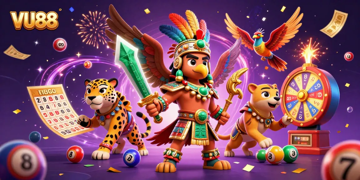 VU88 captivates players with a vibrant 3D casino scene filled with dynamic game elements.