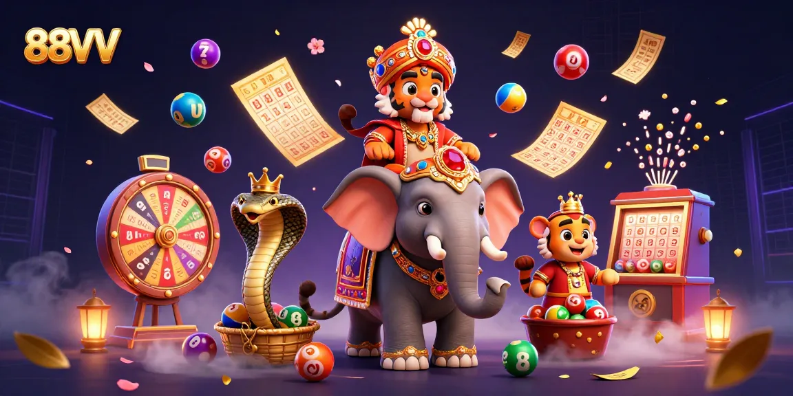 Engage with the thrilling 88VV casino experience featuring vibrant game elements and animated characters.