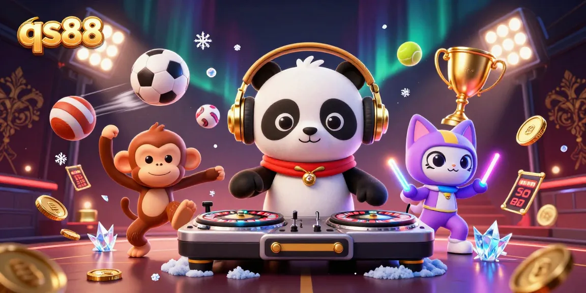 Experience the excitement of qs88 with vibrant characters immersing in casino fun while placing bets.
