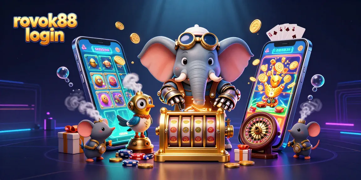 Experience the excitement of rokok88 login with dynamic 3D elements showcasing vibrant slot gaming action.