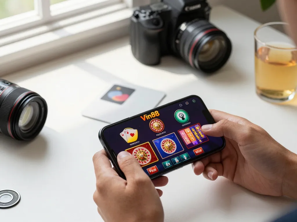 Tải app Vin88 for seamless mobile gaming experience with vibrant game icons.